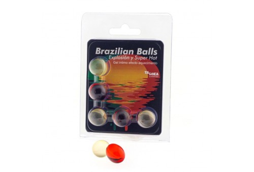 taloka brazilian balls gel excitante efecto super caliente 5 bolas