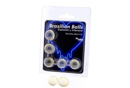 taloka brazilian balls gel excitante efecto frio y vibración 5 bolas
