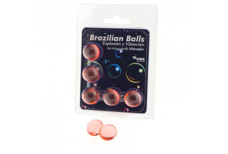 taloka brazilian balls gel excitante efecto vibración 5 bolas
