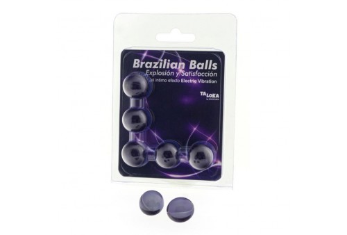 taloka brazilian balls gel excitante efecto vibración eléctrica 5 bolas