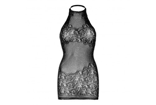 leg avenue mini vestido con pedrería talla única negro