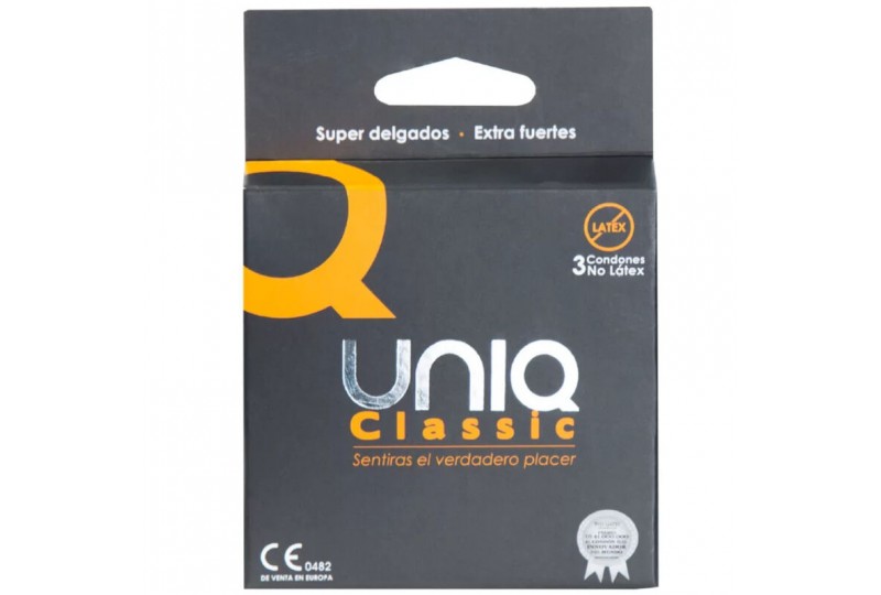 uniq classic preservativos sin latex 3 unidades