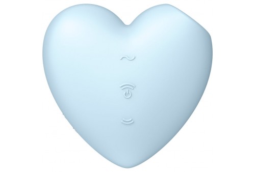 satisfyer cutie heart estimulador y vibrador azul