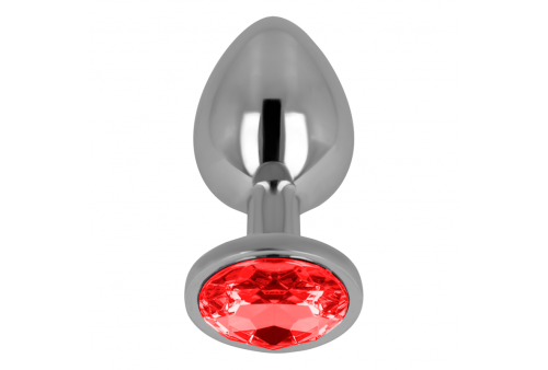 ohmama plug anal con cristal rojo 7 cm