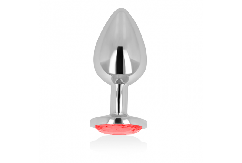 ohmama plug anal con cristal rojo 8 cm