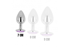 ohmama plug anal con cristal violeta 7 cm