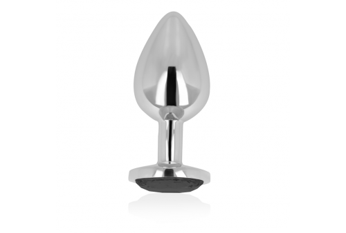 ohmama plug anal con cristal negro 8 cm