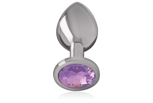 intense plug anal metal con cristal violeta talla m