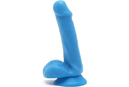 get real happy dicks dildo 12 cm con testiculos azul