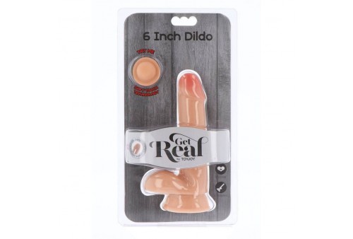get real dual density dildo 17 cm con testiculos natural