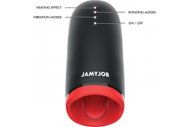 jamyjob spin x masturbador con rotación y función calor