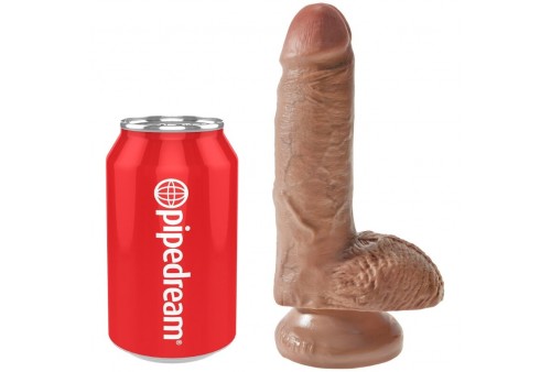 king cock pene realistico con testiculos 132 cm caramelo