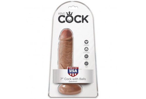 king cock pene realistico con testiculos 132 cm caramelo