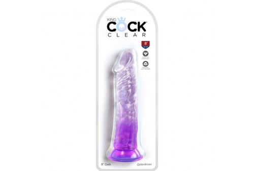 king cock clear pene realistico 197 cm morado