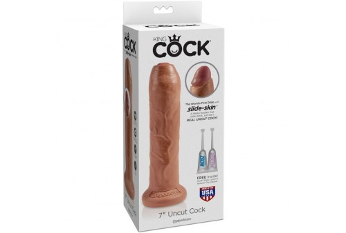 king cock pene realistico con prepucio 178 cm caramelo