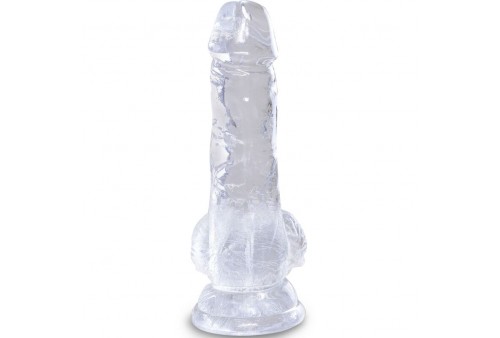 king cock clear pene realistico con testiculos 101 cm transparente