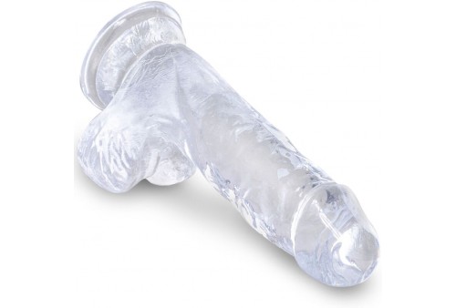 king cock clear pene realistico con testiculos 101 cm transparente