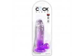 king cock clear pene realistico con testiculos 152 cm morado