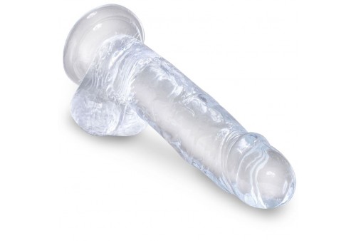 king cock clear pene realistico con testiculos 152 cm transparente