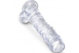 king cock clear pene realistico con testiculos 165 cm transparente