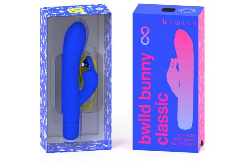 b swish bwild bunny infinite classic vibrador recargable silicona azul