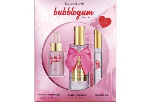 bijoux indiscrets bubblegum play kit con aceite gel brillo de labios
