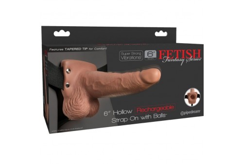 fetish fantasy series arnes ajustable pene realistico con testiculos recargable y vibrador 15 cm