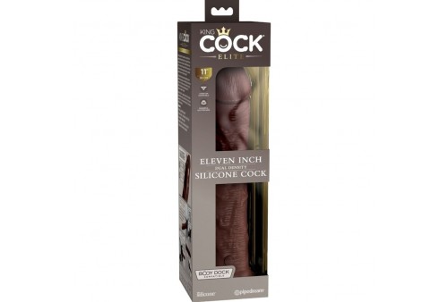 king cock elite dildo realistico silicona 28 cm marron