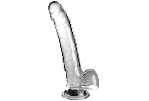 king cock clear dildo con testiculos 203 cm transparente