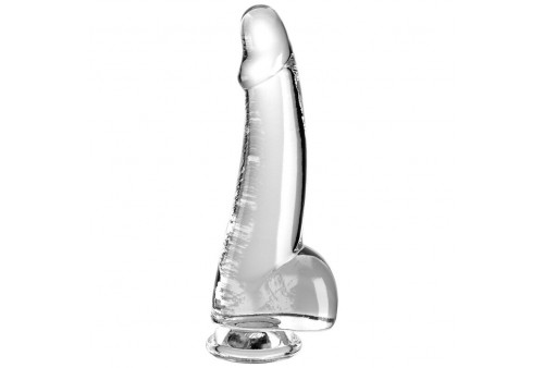 king cock clear dildo con testiculos 152 cm transparente