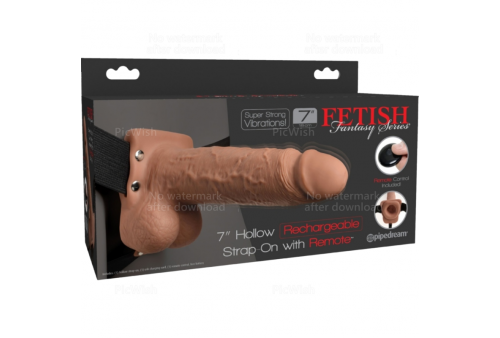 fetish fantasy series arnes ajustable pene realistico con testiculos recargable y vibrador 178 cm