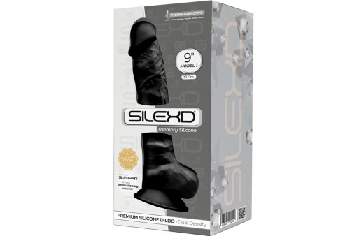 silexd modelo 1 pene realistico silicona premium silexpan negro 23 cm