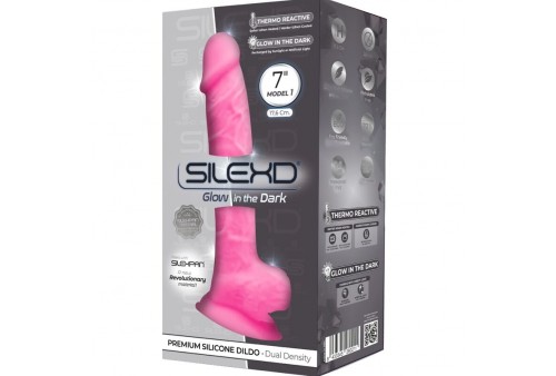 silexd modelo 1 pene realistico silicona premium silexpan rosa fluorescente 175 cm