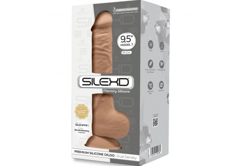 silexd modelo 1 pene realistico silicona premium silexpan caramelo 24 cm