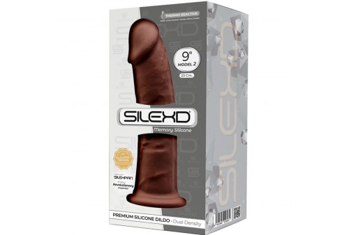 silexd modelo 2 pene realistico silicona premium silexpan marron 23 cm