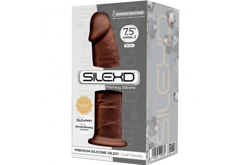 silexd modelo 2 pene realistico silicona premium silexpan marron 19 cm