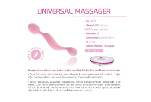 femintimate masajeador universal vibrador silicona rosa