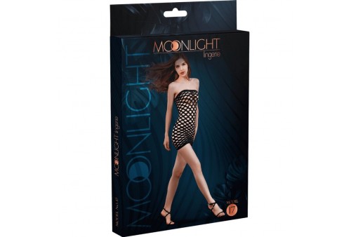moonlight modelo 17 vestido rejilla negro talla unica