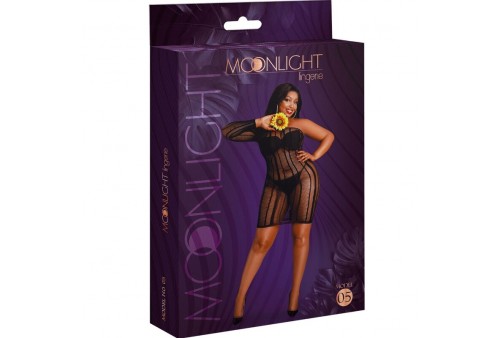moonlight modelo 5 vestido negro talla unica plus size