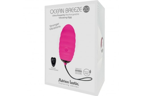 adrien lastic ocean breeze 20 huevo vibrador recargable control remoto rosa