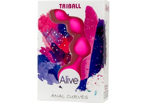 alive triball bolas anales silicona rosa 15 cm
