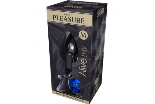 alive anal pleasure mini plug metal azul talla m