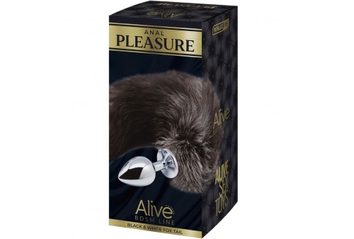 alive anal pleasure plug metal cola de zorro talla s
