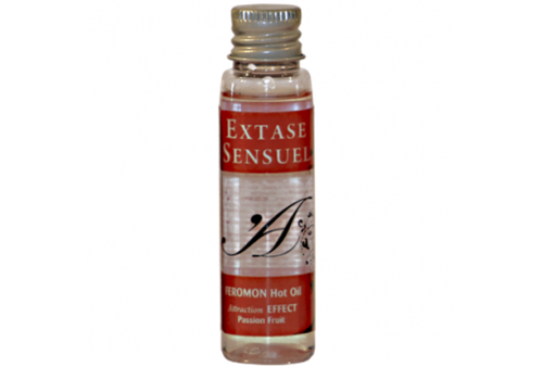 extase sensuel aceite masaje efecto calor con feromonas fruta de la pasion viaje 35 ml