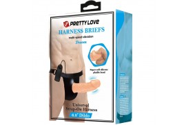 pretty love harness briefs con vibracion dildo incluido