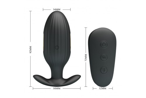 pretty love kelly plug anal vibrador recargable negro