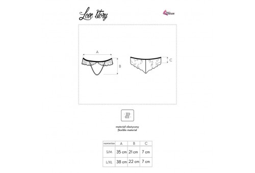 livco corsetti fashion love story lc 90679 panty crotchless negro s m