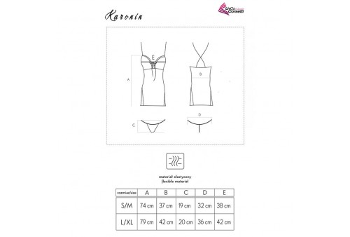 livco corsetti fashion karonin lc 90628 falda panty negro s m