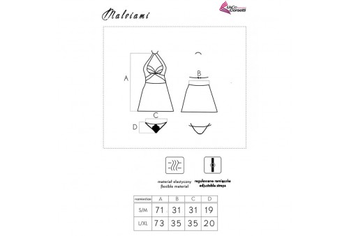 livco corsetti fashion malviami lc 90625 falda panty negro s m