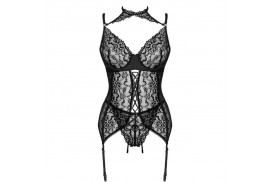 livco corsetti fashion giellandra for the senses collection corset panty negro s m